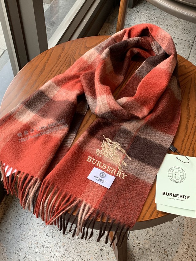 Burberry情侶圍巾羊絨圍巾披肩 巴寶莉2021新款格紋圍巾高端羊絨圍巾  mmj1229